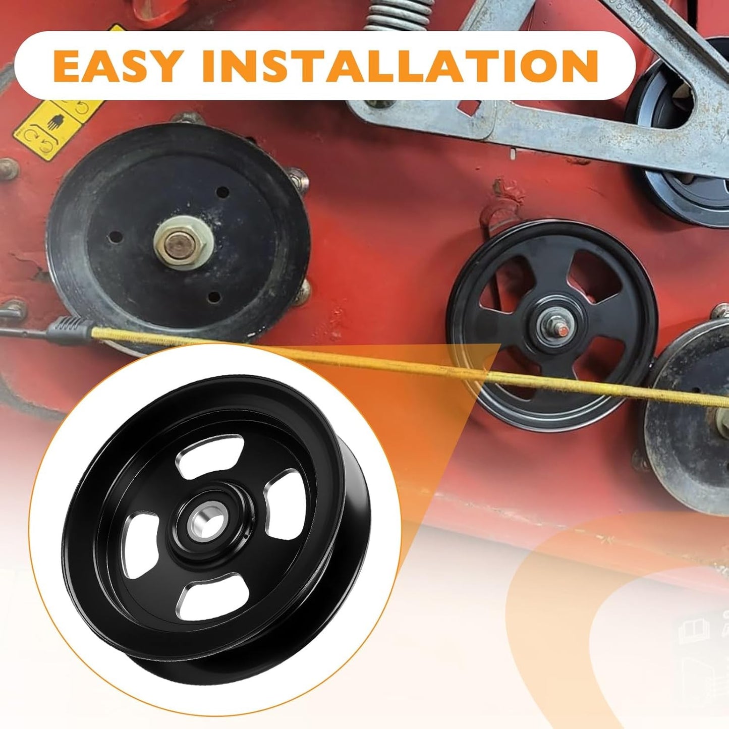 132-9425 Deck Flat Idler Pulley For Exmark Lazer Z Titan Toro 103-8743 116-4668