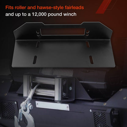 Winch Mounting Plate Mount Bracket For Go Rhino Rockline Jeep Gladiator JL JT