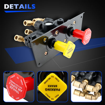 801631 MV-3 Dash Air Brake Control Valve For Bendix Freightliner BW5013293 Volvo