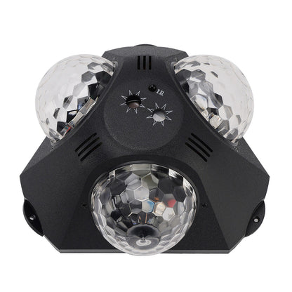 3Head Sound Activated Magic Ball Strobe Light With Remote Control For Home Party