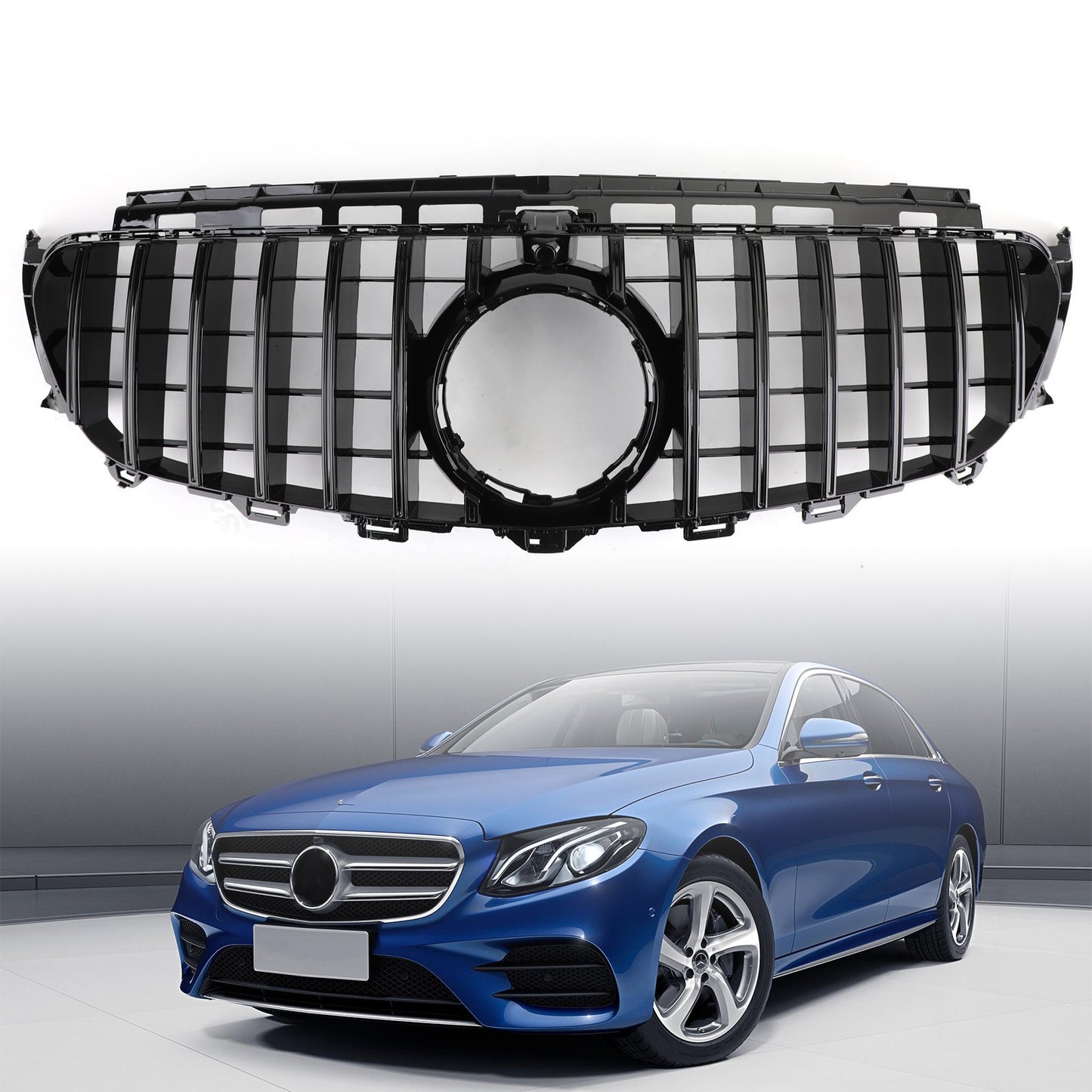 Front Grill Grille W/ CAMERA Fit Mercedes Benz W213 E-Class 2016-2019