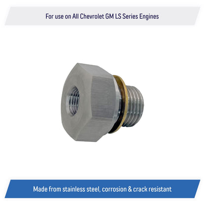 Oil Pressure Sensor Adapter for All Chevy GM, LS Engines LS1 LS2 LS3 LSX M16x1.5