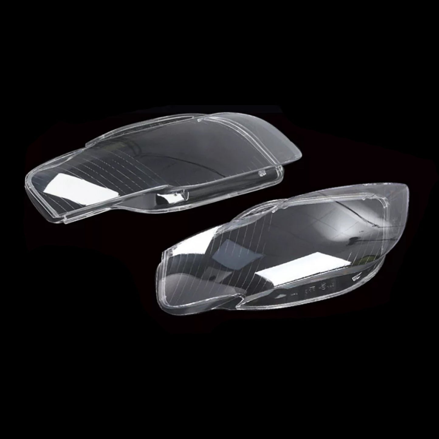 2PCS Front Headlight Glass Clear Cover For Audi A4 B7 8E 2005-2008