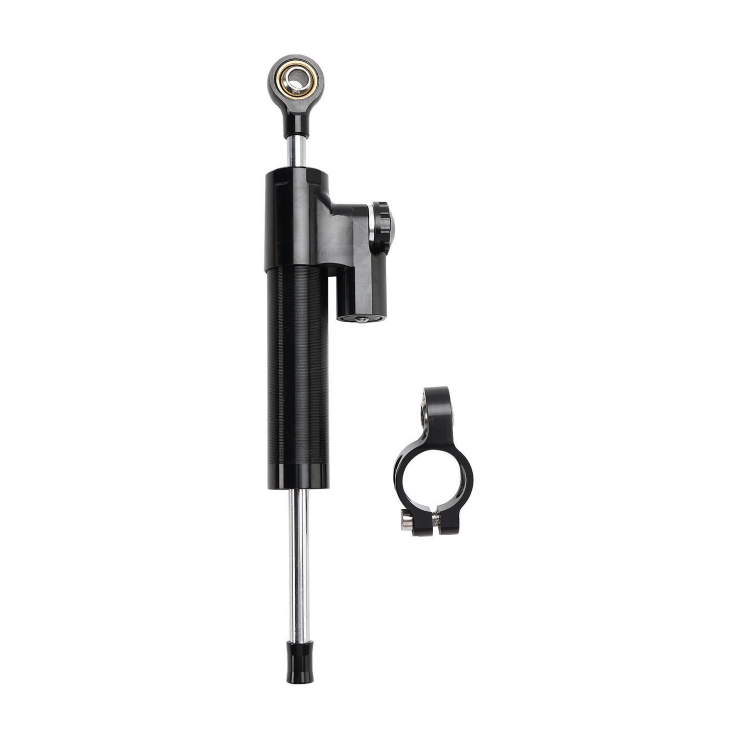 Universal Motorcycle CNC Adjustable Steering Damper Stabilizer Top Black US