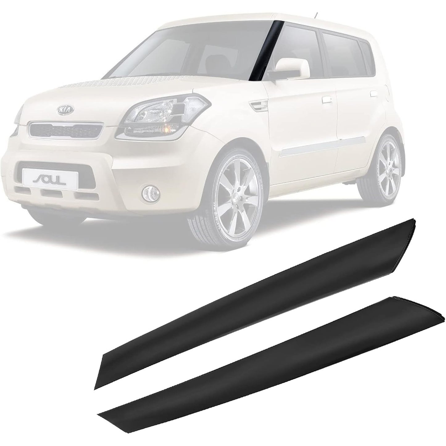 861702K500 Windshield A-Pillar Trim Molding Set Fit 2010-13 Kia Soul Window Trim