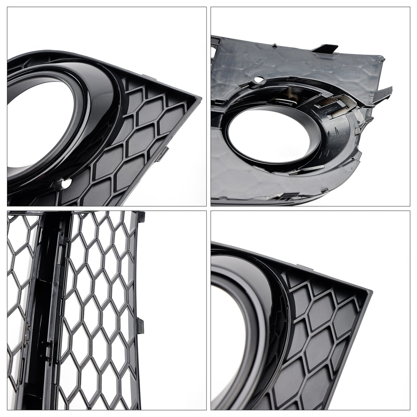 Honeycomb Front Bumper Fog Light Grille Fit Audi TT MK2 S-Line TTS 2011-14