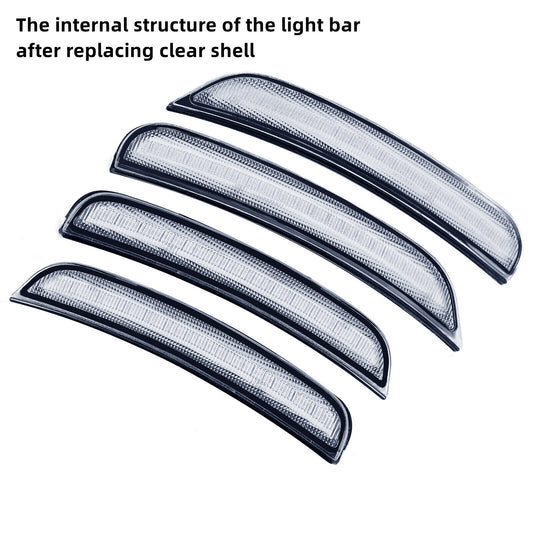 Solid Spare For 2015-2022 2023 Dodge Charger R/T SXT 4X Smoke Bumper LED Side Marker Lights