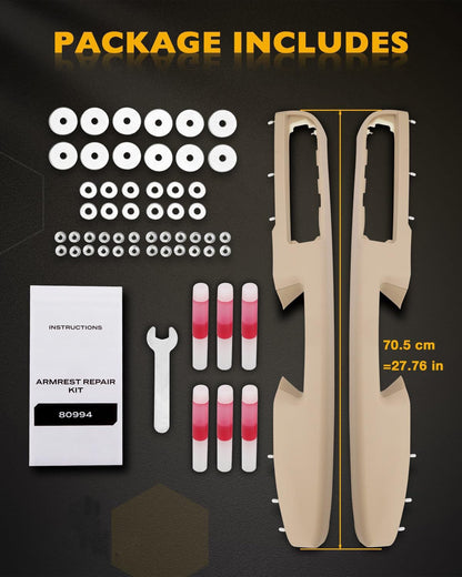 Passenger & Driver Armrest Repair Kit For 10-14 Chevy Silverado GMC Sierra 1500