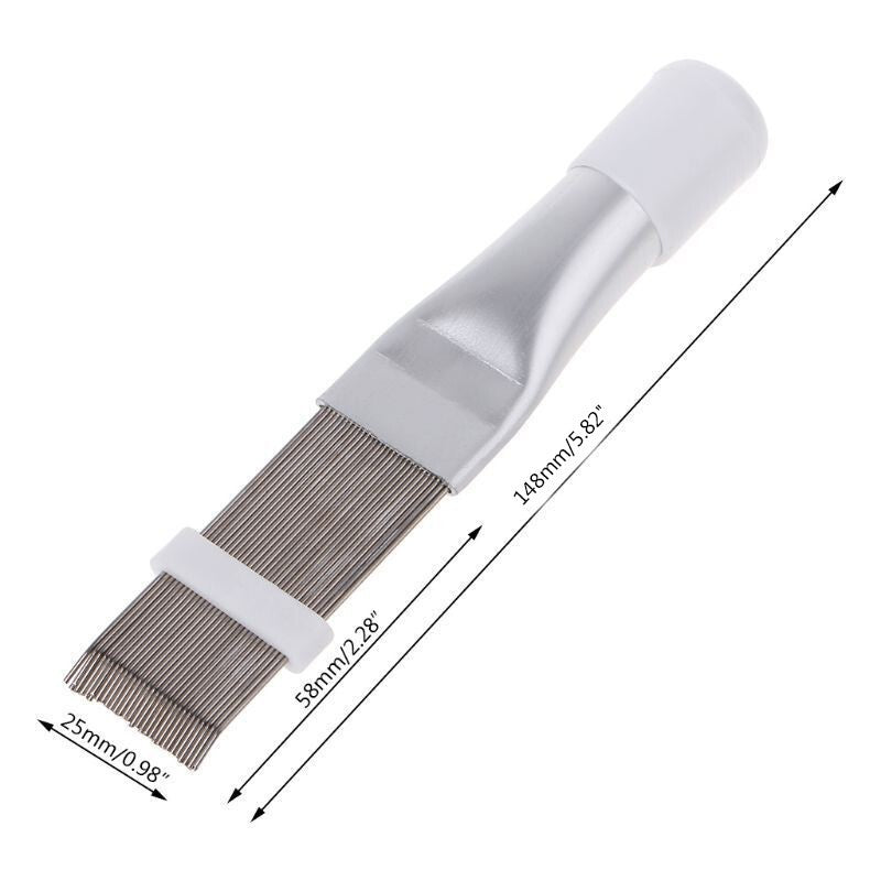 2Pcs Cleaning Tool Air Conditioner Fin Repair Tool Coil Comb A/C Condenser Brush