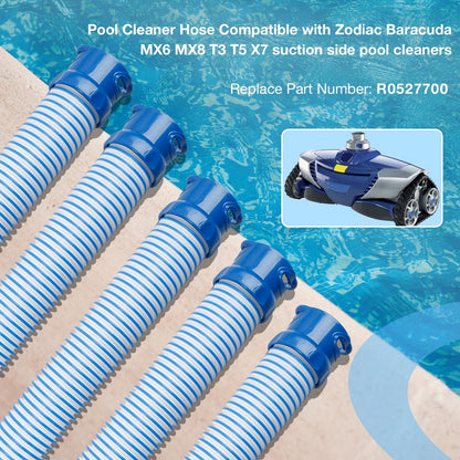 5Pcs 39" Pool Cleaner Twist Lock Hose For Zodiac Baracuda MX6 MX8 X7 T5 R0527700