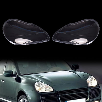 For Porsche Cayenne 2003-2006 Car Headlight Clear Lens Headlamp Cover Shell+Glue