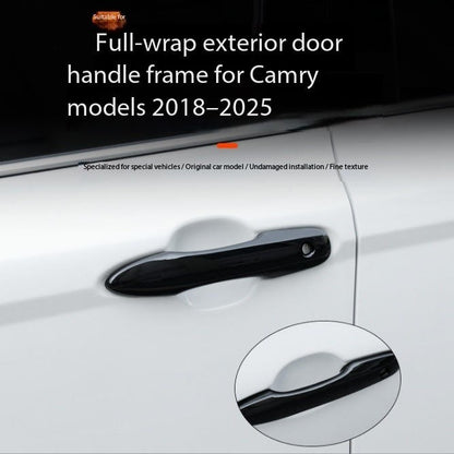 For 2018-2024 Toyota Camry GLOSS BLACK Door Handle Covers W/O Smartkey