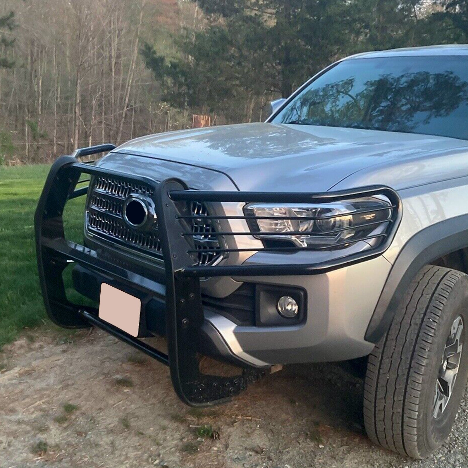 Solid Spare Headlight Grill Grille Front Bumper Brush Guard For Toyota Tacoma 2016-2023