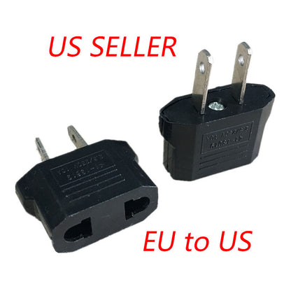 12 PCS EU Euro Europe to US USA Power Jack Wall Plug Converter Travel Adapter Us