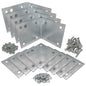 Stationary & Floating Dock Inside Corner Kit, 4 Inside Corners, 8 Backer Plates