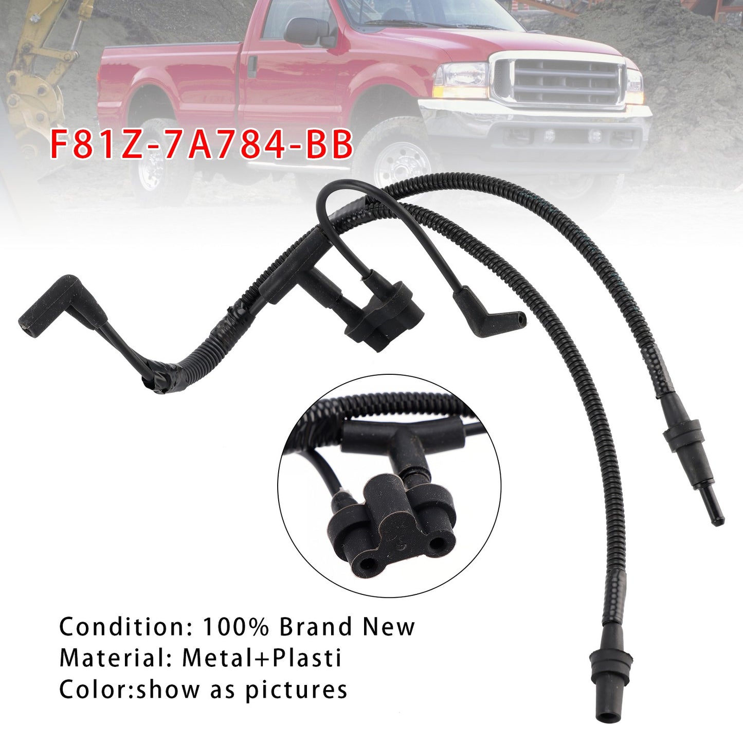 Vacuum Reservoir Tube F81Z-7A784-BB For Ford F-250 F-350 Super Duty 1999-2007