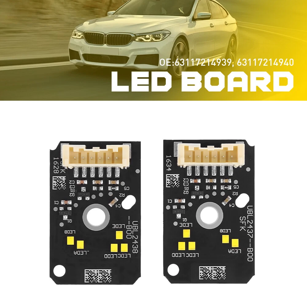 YELLOW DRL LED BOARDS FOR 17-20 BMW G30 530i 540i F90 M5 DAYTIME RUNNING LIGHTS