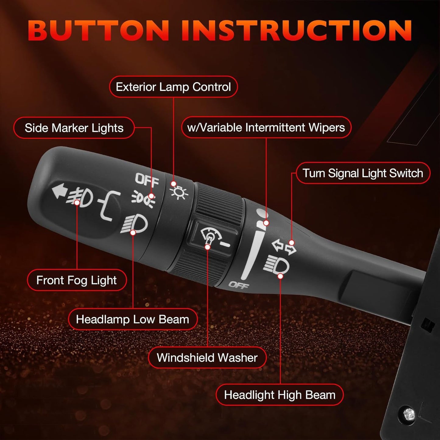 2330840 Turn Signal Wiper Hazard Light Switch Fit 2001-2005 Chrysler PT Cruiser