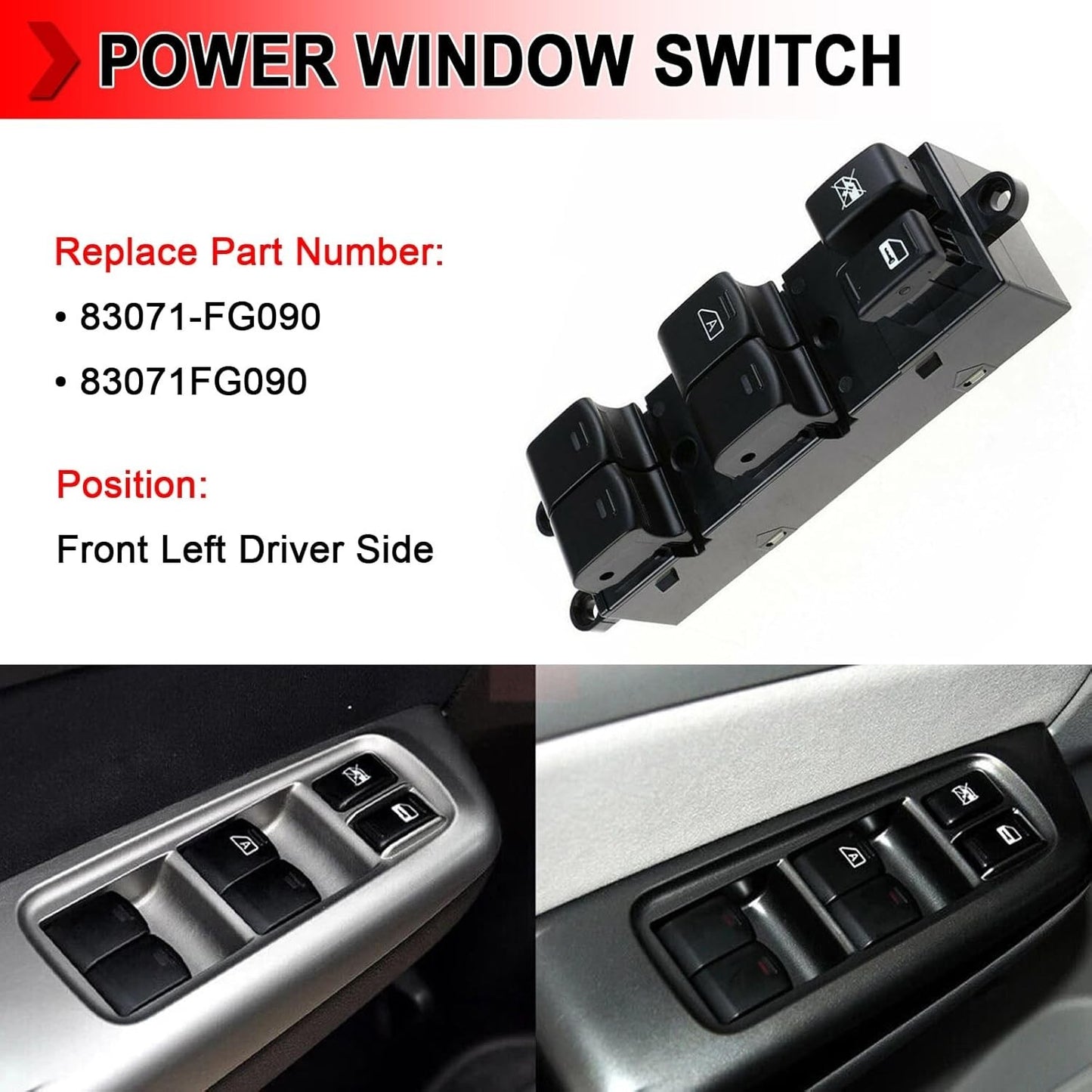 For 2008-2013 Subaru Forester Front Left Master Power Window Switch 83071-FG090