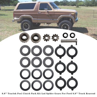 8.8" Traclok Posi Clutch Pack Kit Lsd Spider Gears For Ford 8.8" Truck Rearend