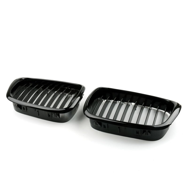 Front Fence Grill Grille Gloss Black For BMW 5-Series E39 2001 2002 2003 2004