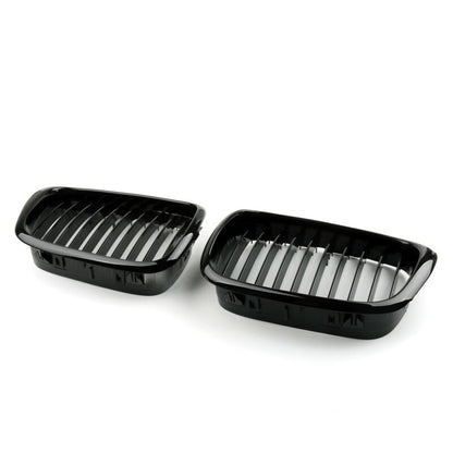 Front Fence Grill Grille Gloss Black For BMW 5-Series E39 2001 2002 2003 2004