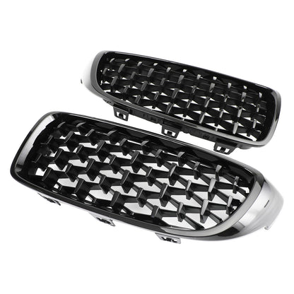 Gloss Black Diamond Front Upper Grille For BMW 4 Series F32 F33 F36 F82 14-2018