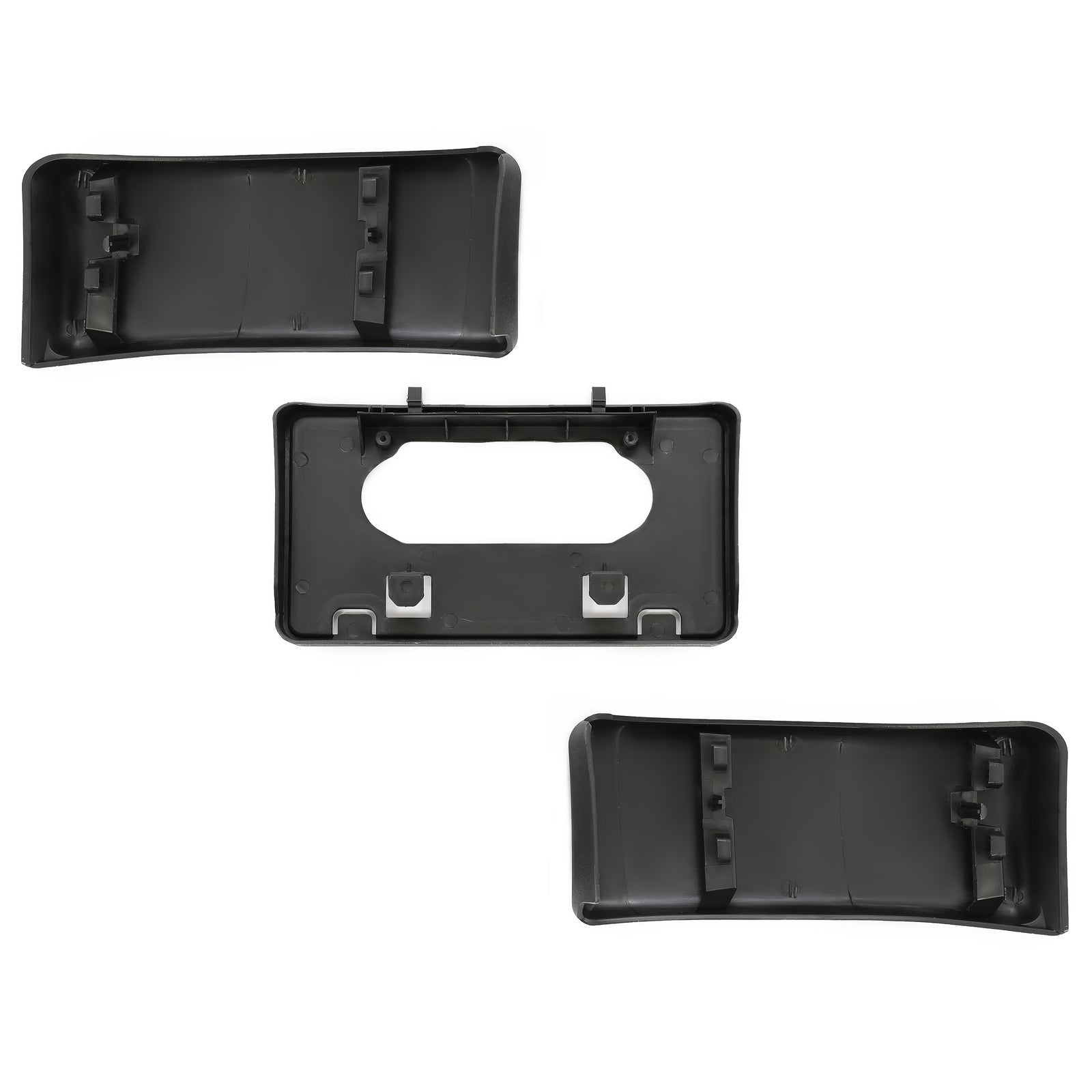 Solid Spare Fit For Ford F-150 2009-2014 Front Bumper License Plate Bracket Guards Pads Cap