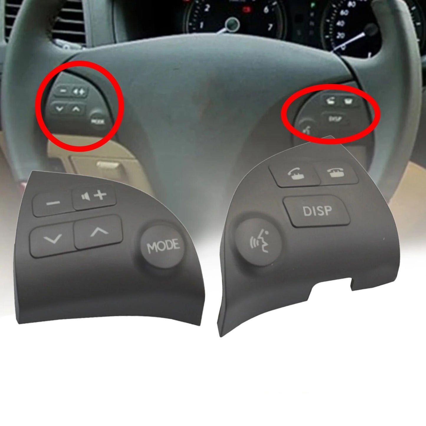 For Lexus ES350 2006-12 Steering Wheel Control Grey Button Cover 84250-33190-C0