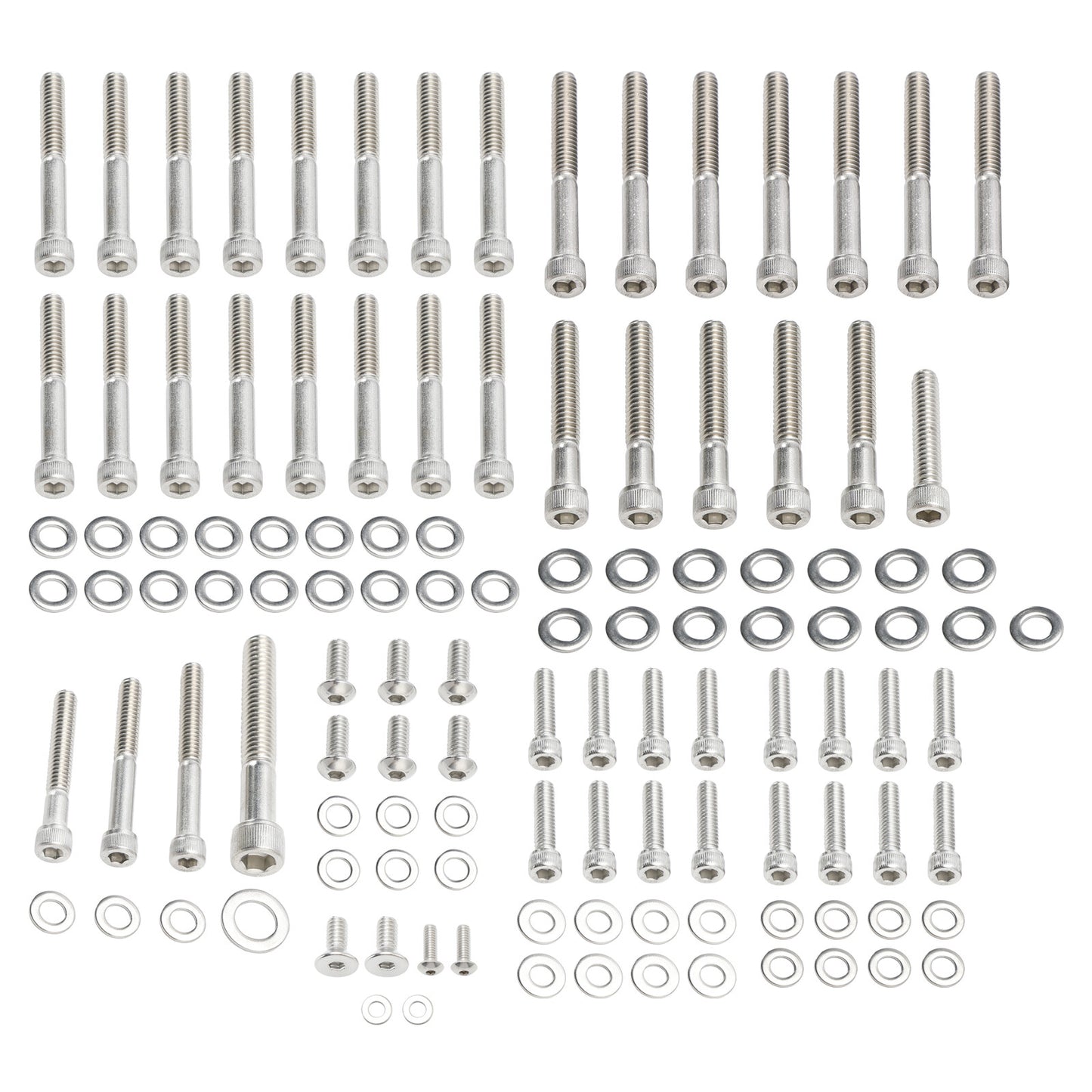 116PCS Allen Screw & washer kit For Sportster XL 883/1200 2004+ Engine Covers