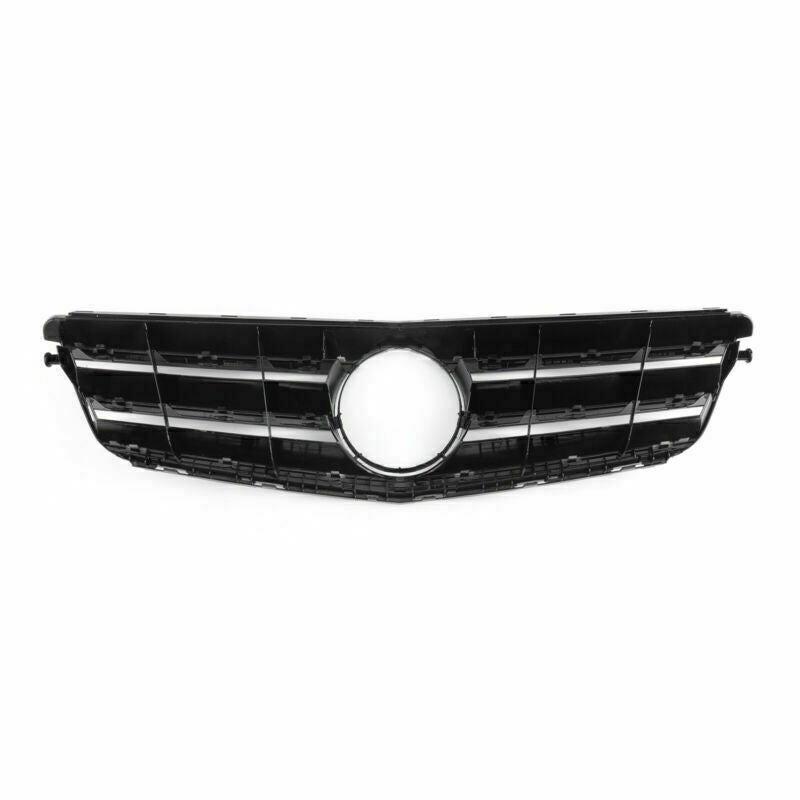 ??Front Bumper Grille For For Benz C Class W204 W/LED Emblem C300/C350 08-14 Blk