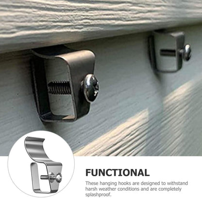 10Pcs No-Hole Needed Vinyl Siding Clips Hooks Heavy Duty Hanger Security Camera