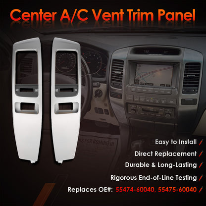Instrument Air Vent Finish Panel Garnish For 03-09 Toyota Land Cruiser Prado 120