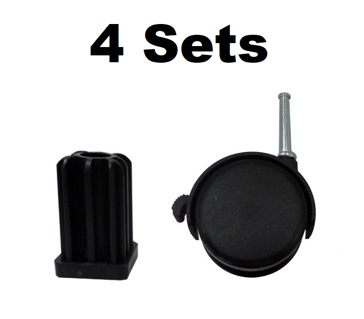 Solid Spare (4) Weber Caster Wheel Gas Grills fits Genesis, Summit, Silver, Spirit - 99241