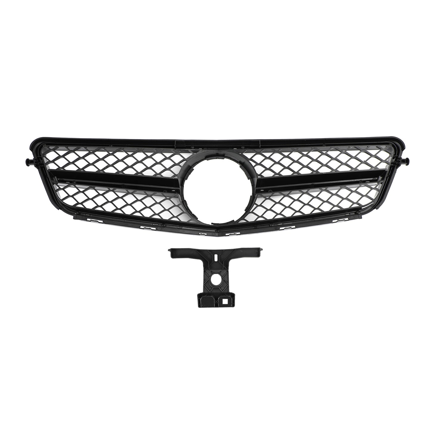 Gloss Black Grill Grille Fits Mercedes Benz W204 C250 C350 2008-13