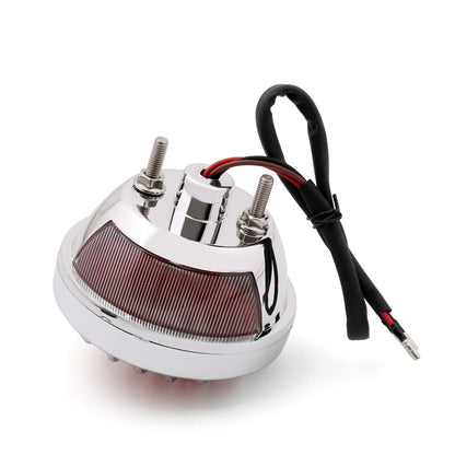 Round Motorcycle Tail Brake Light For Bobber Chopper Rat Custom Chrome