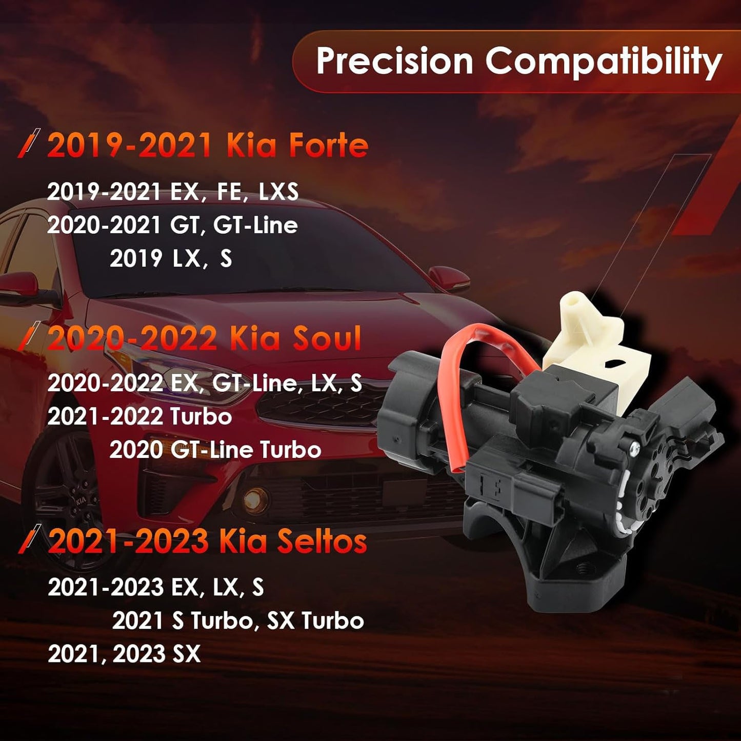 Ignition Lock Switch Cylinder Housing For 19-23 Kia Forte Soul Seltos 81900M7E00
