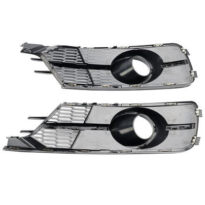 ??Pair Front Bumper Lower Light Cover Grille Fit AUDI A6 C7 2016-2018 W/ACC Hole