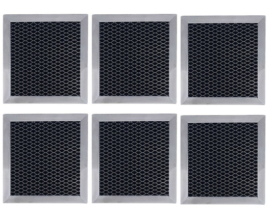 Solid Spare (6) Compatible with C-6214 Charcoal Carbon Filters for Whirlpool Microwave Range