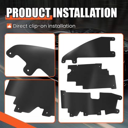 Solid Spare For Ford F150 2009-2014 Radiator Grille Air Deflector Set W/ Mounting hardware