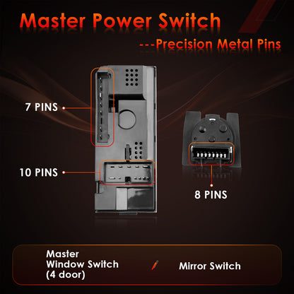 Master Power Window Mirror Control Switch For Chevy GMC C/K 1500 2500 3500 Tahoe