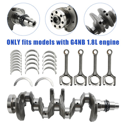 G4NB 1.8L Engine Crankshaft & Rods & Bearings Set for Hyundai Elantra Forte KIA