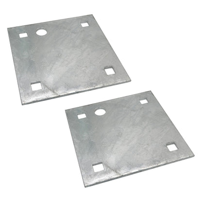 Stationary & Floating Dock Backer Plates 5"x5" Heavy-Duty Galvanized Steel (2)