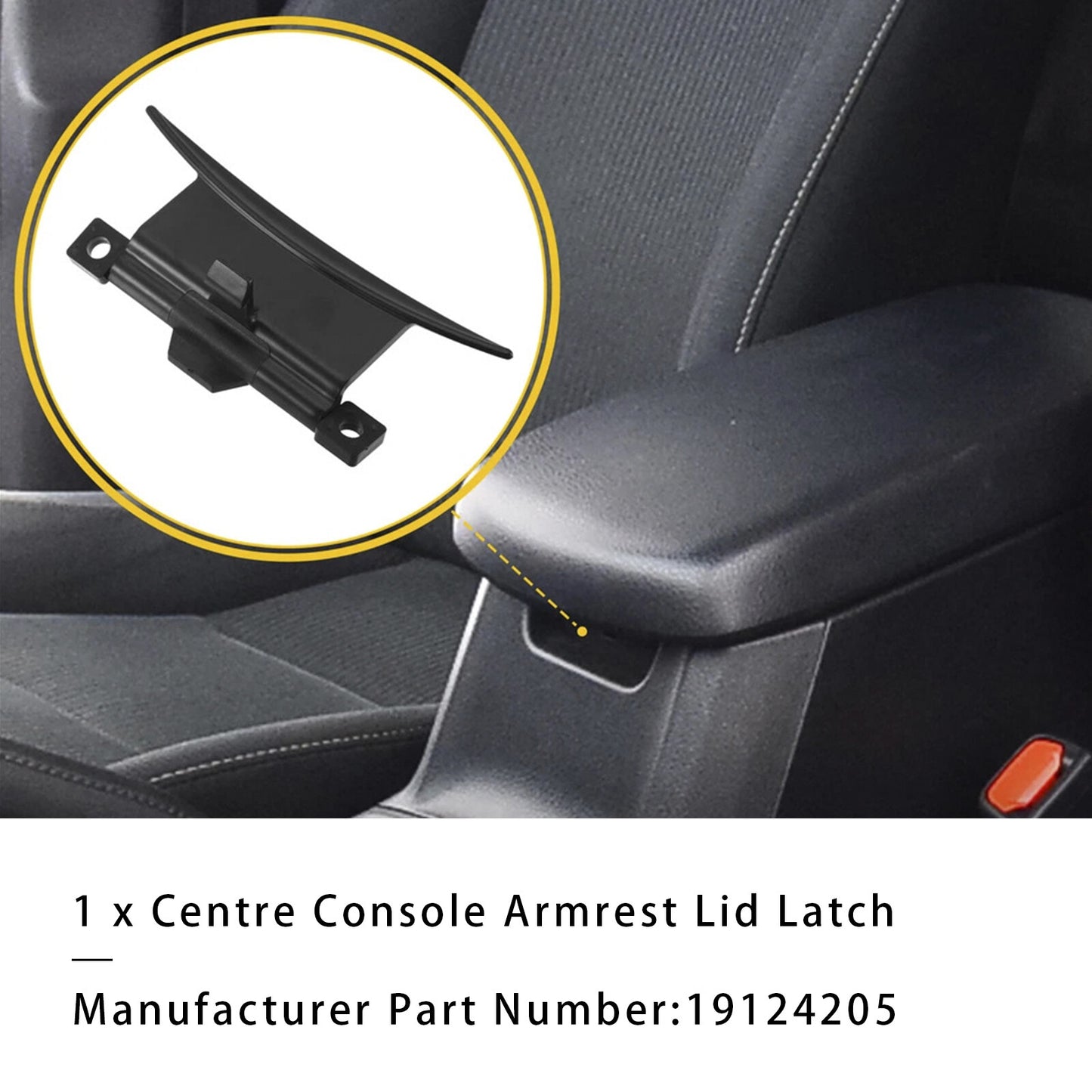 Black Centre Console Armrest Lid Latch For Chevy Impala 2006-2013 19124205