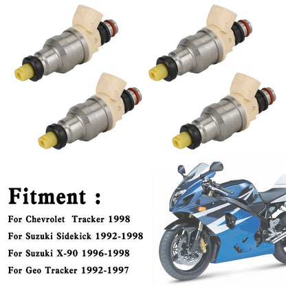 4PCS 15710-58B00 Fuel Injectors Fit Suzuki Sidekick Tracker X-90 1.6L INP-470