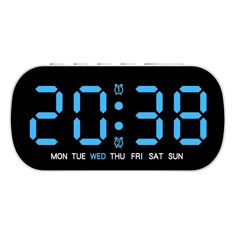Electric Digital Alarm Clock LED Large Display Battery Backup Snooze Dual Alarm