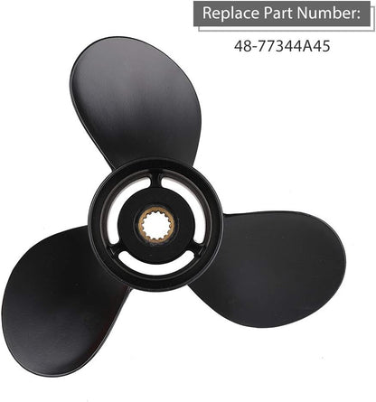 48-77344A45 Boat Propeller 13 1/4x17 For Mercury Outboard Engine 60 75 90-125HP