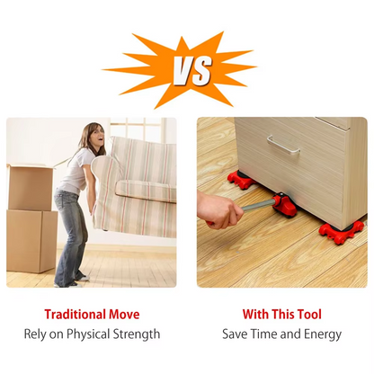 5Pcs Heavy Furniture Lifter Lifting Easy Moving Slider Mover Tool Set Removal
