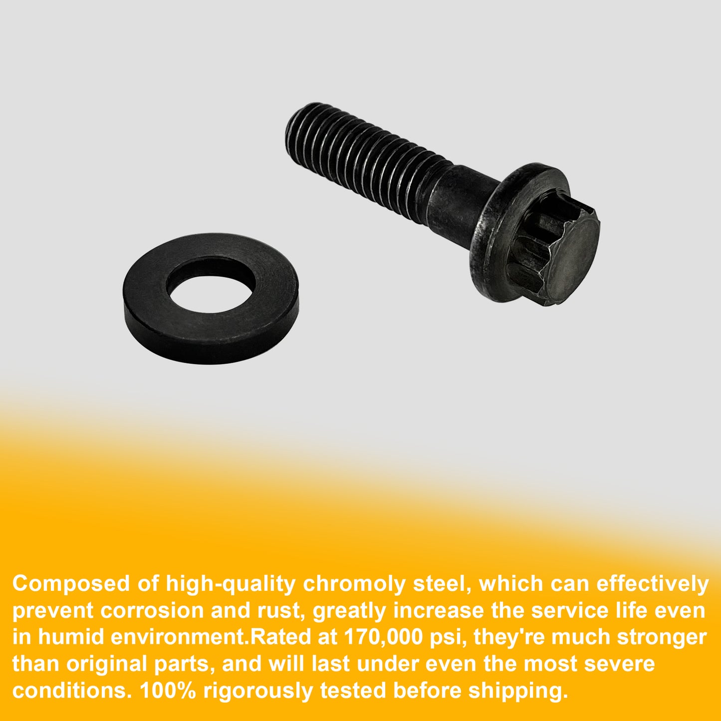 8*1.25 Intake Manifold Bolt For 3/8" Flanges Chevy Gen III/LS w/4.8 5.3 6.0 6.2L