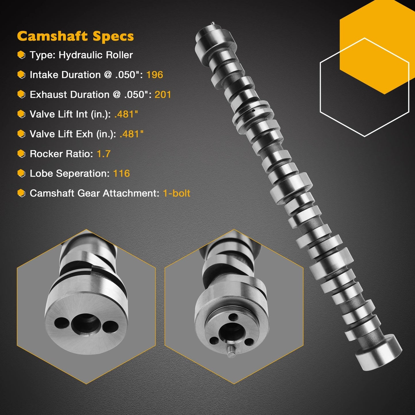 Lifters Camshaft Head Gasket Bolt Set For 07-13 Chevy Silverado GMC Sierra 5.3L